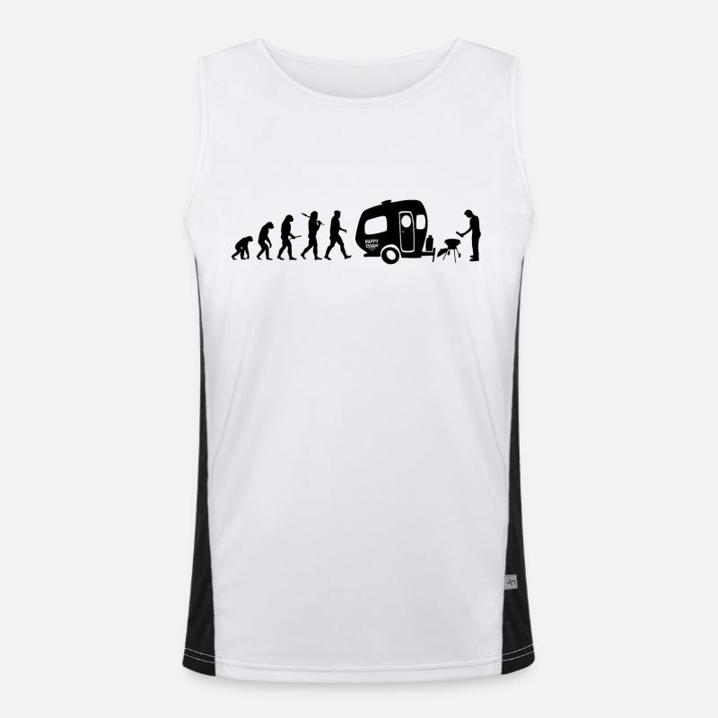 happy_evolution_camper Funktionelles Kontrast-Tank Top für Männer 