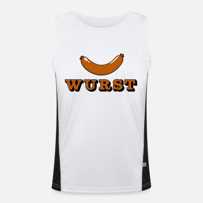 Wurst Funktionelles Kontrast-Tank Top für Männer 