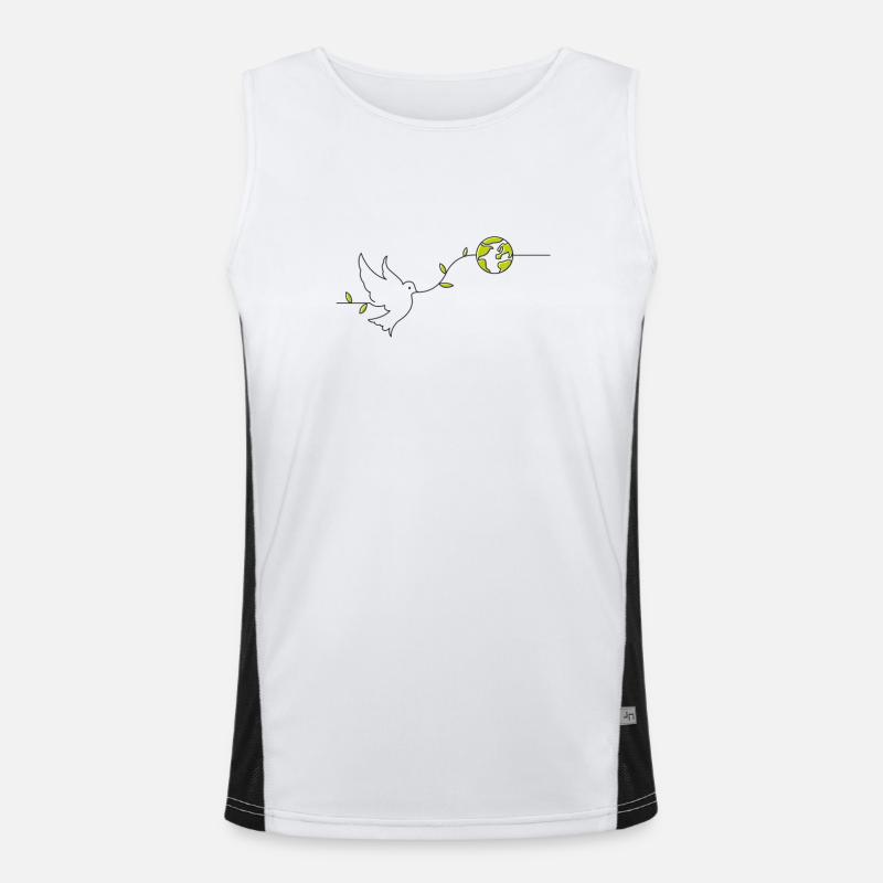 Peace Funktionelles Kontrast-Tank Top für Männer 