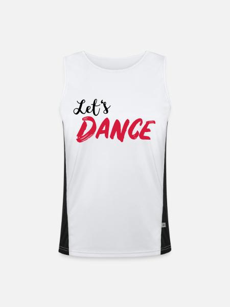 Let's DANCE - Dansons - Débardeur respirant contrasté Homme  - blanc/noir