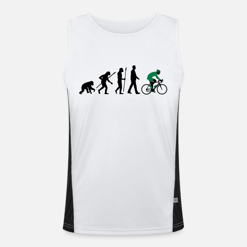 evolution_radfahrer_052012_d_2c - Men's Functional Contrast Tank Top  - white/black