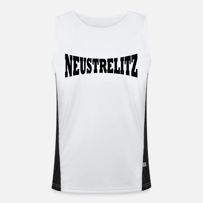 Neustrelitz Schiftzug - Men's Functional Contrast Tank Top  - white/black