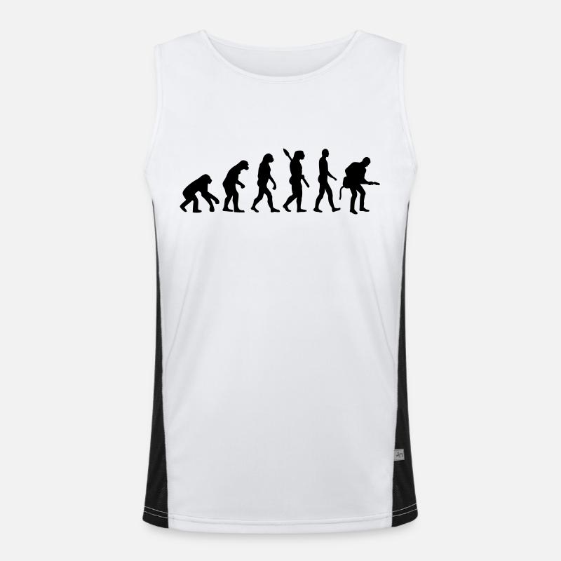 Evolution Rock musician - Men's Functional Contrast Tank Top  - white/black