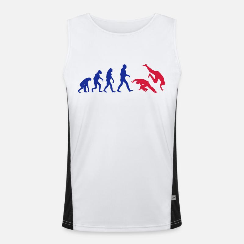 Capoeira Evolution logo Men's Functional Contrast Tank Top 