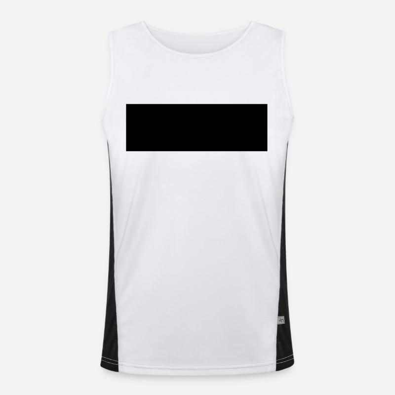 Rectangle - Men's Functional Contrast Tank Top  - white/black