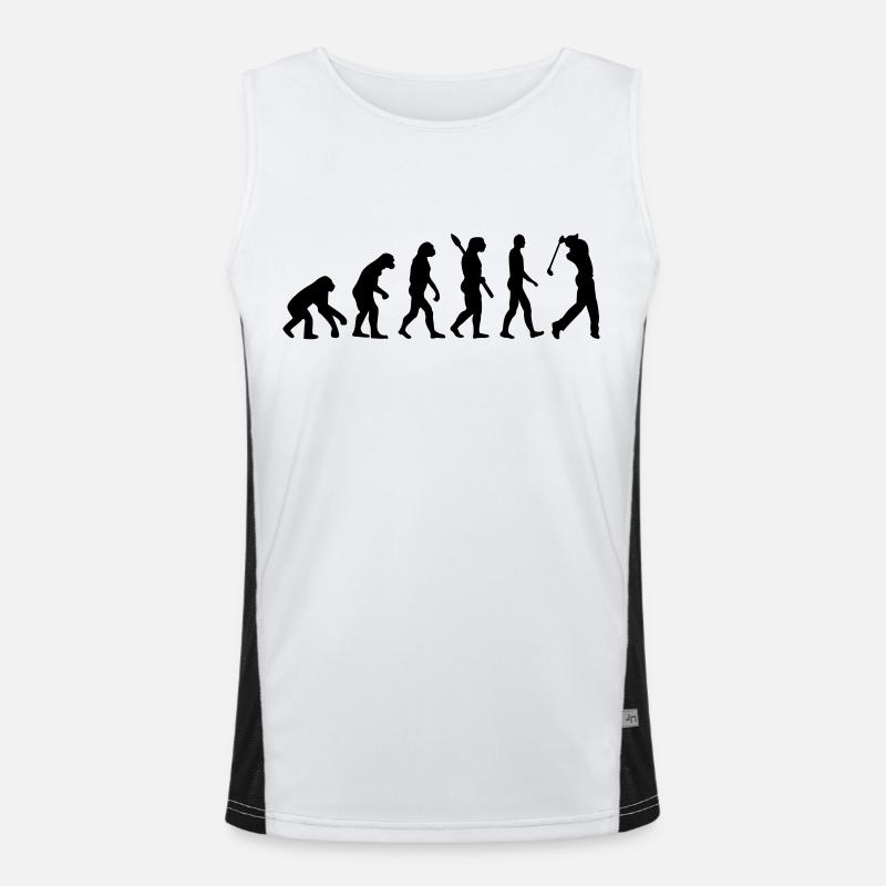 Evolution Golf - Men's Functional Contrast Tank Top - white/black