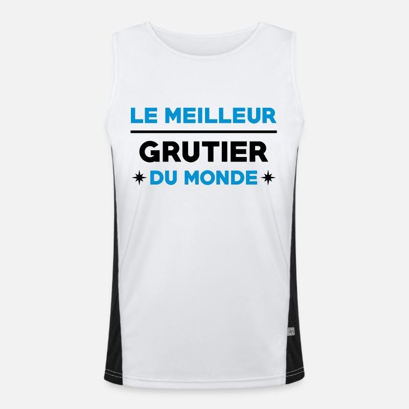 Grutier / Grue / Chantier / Bâtiment / Travaux Débardeur respirant contrasté Homme 