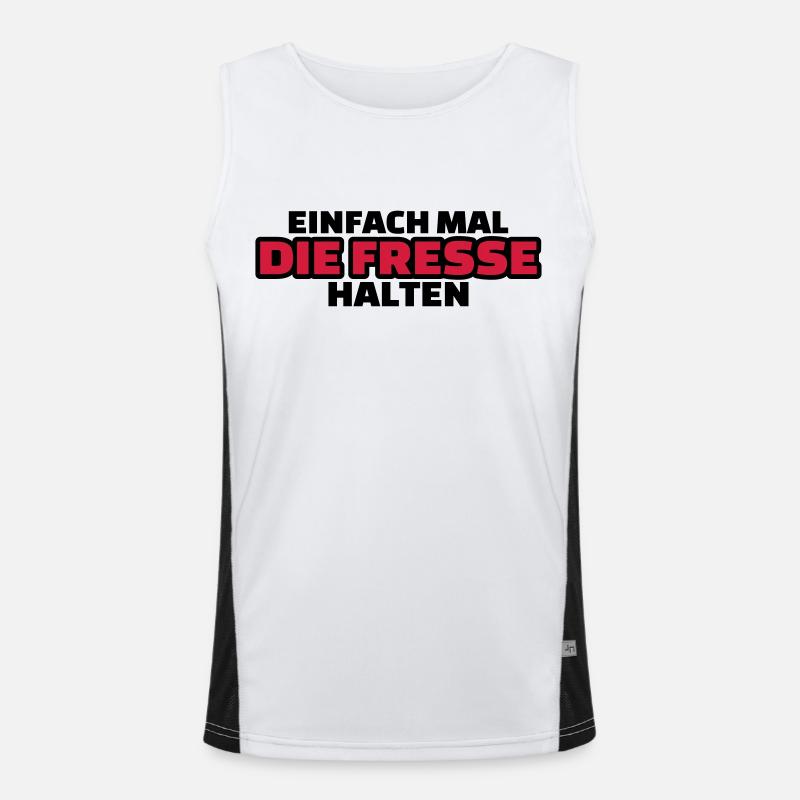 Fresse halten Funktionelles Kontrast-Tank Top für Männer 