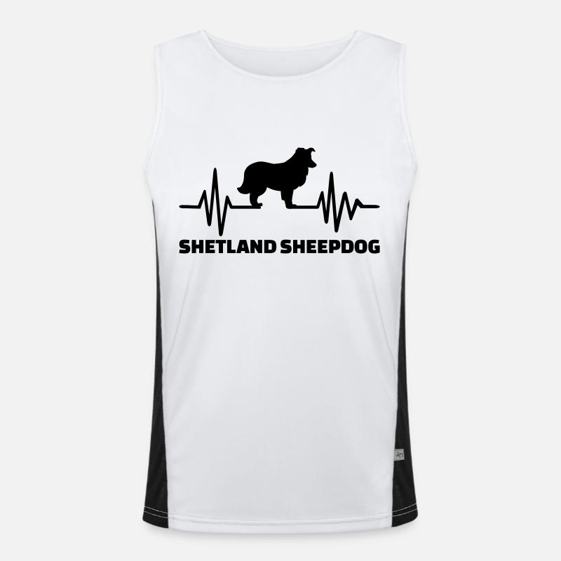 Shetland Sheepdog Débardeur respirant contrasté Homme 