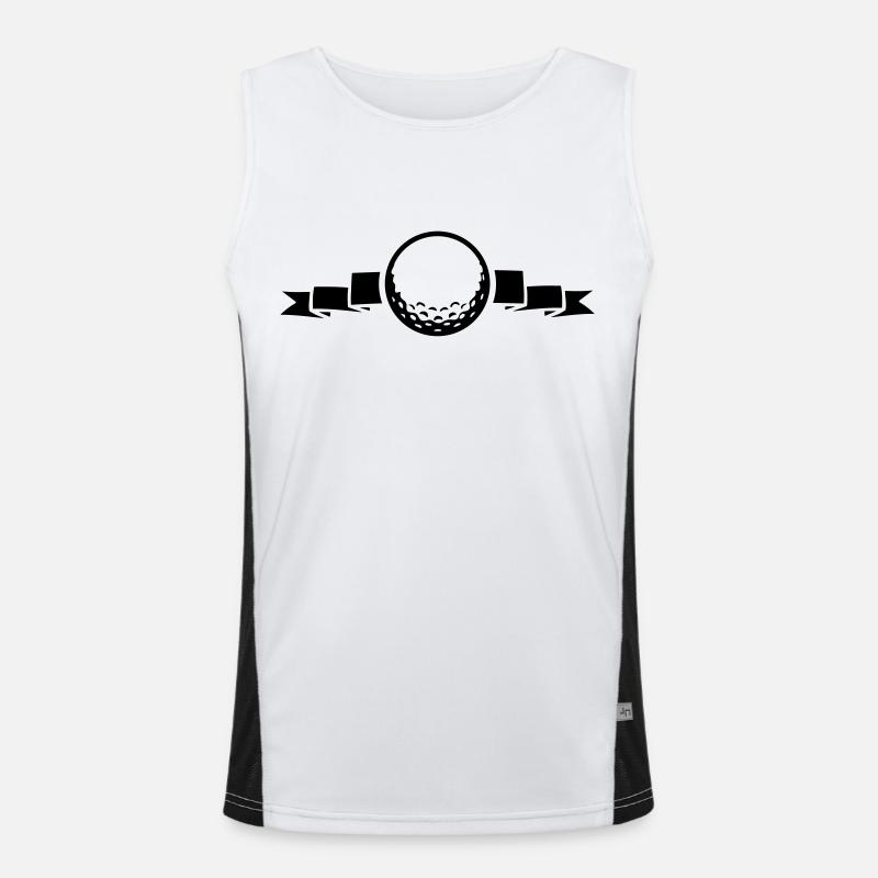 golf ball design Funktionelles Kontrast-Tank Top für Männer 
