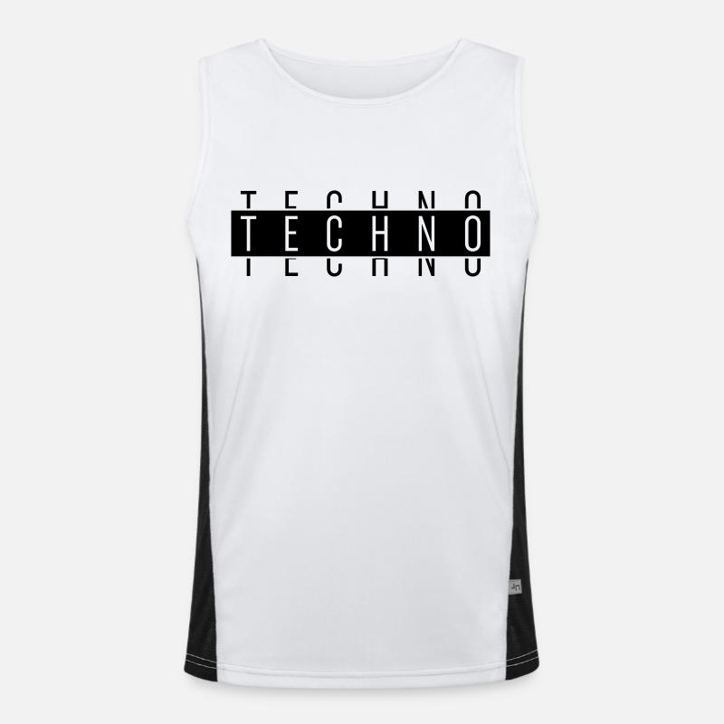 TECHNO TECHNO TECHNO - Men's Functional Contrast Tank Top  - white/black