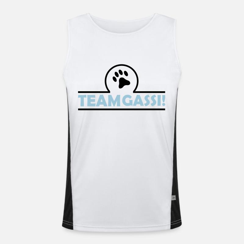 team_gassi_002 Funktionelles Kontrast-Tank Top für Männer 