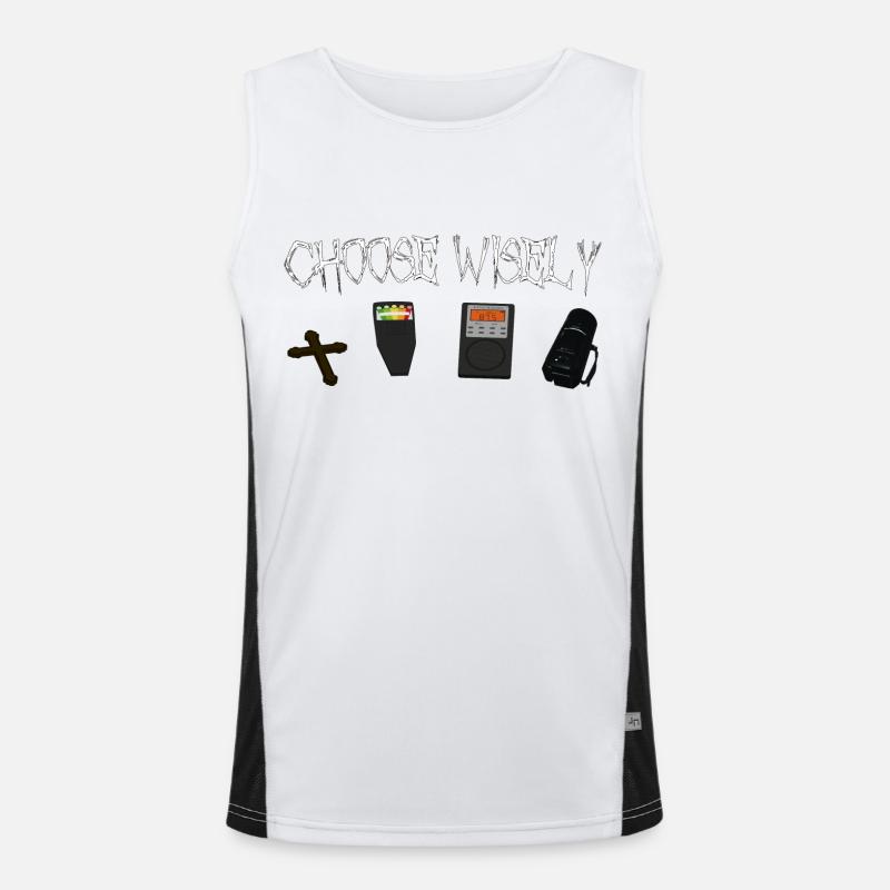 ChooseWisely Phasmo Funktionelles Kontrast-Tank Top für Männer 