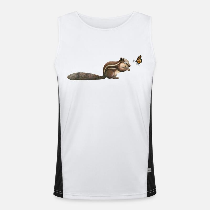 small chipmunk Men's Functional Contrast Tank Top 