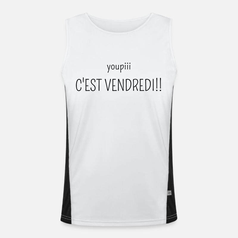 youpi c'est vendredi Débardeur respirant contrasté Homme 