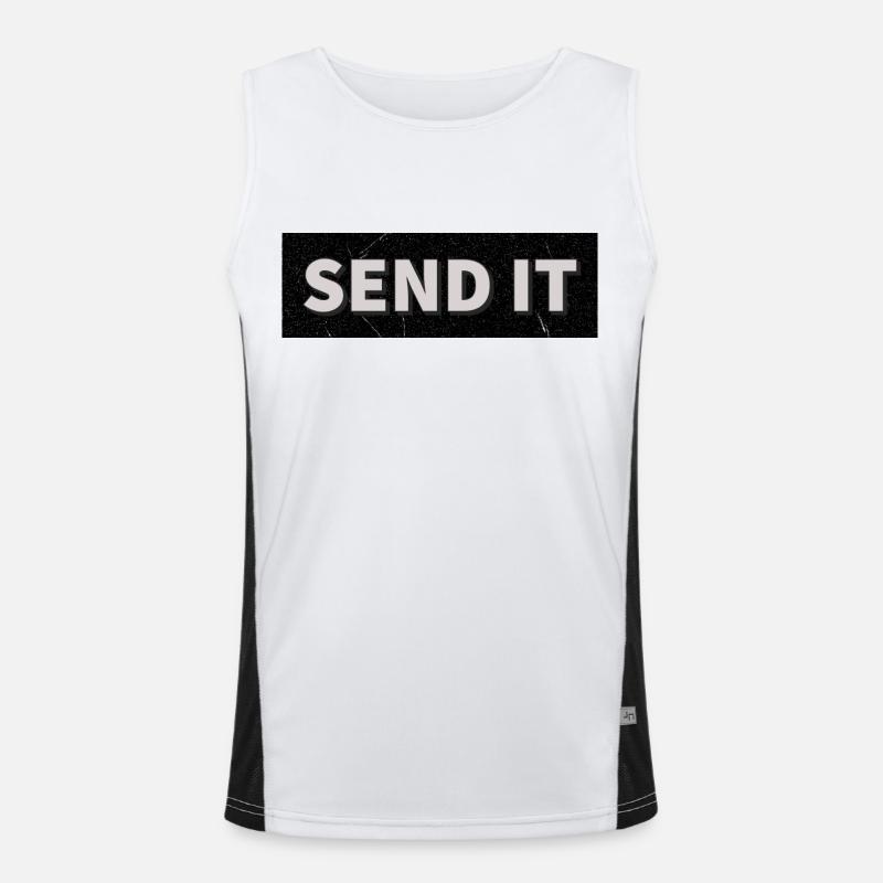 SEND IT Box Logo Men's Functional Contrast Tank Top 