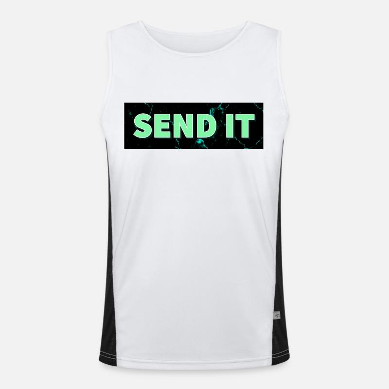 SEND IT box logo Men's Functional Contrast Tank Top 
