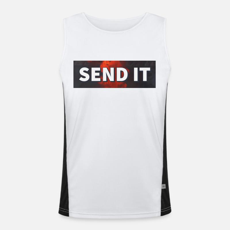 SEND IT Boxlogo Funktionelles Kontrast-Tank Top für Männer 