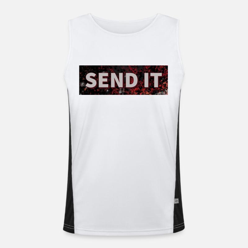 SEND IT Boxlogo Funktionelles Kontrast-Tank Top für Männer 