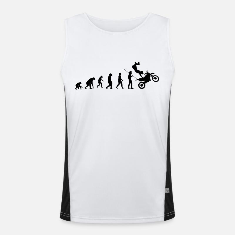 Motocross Evolution black Men's Functional Contrast Tank Top 