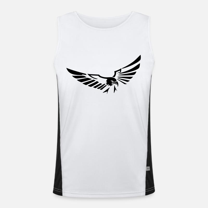 flying eagle opening its wings - 20 Men's Functional Contrast Tank Top 