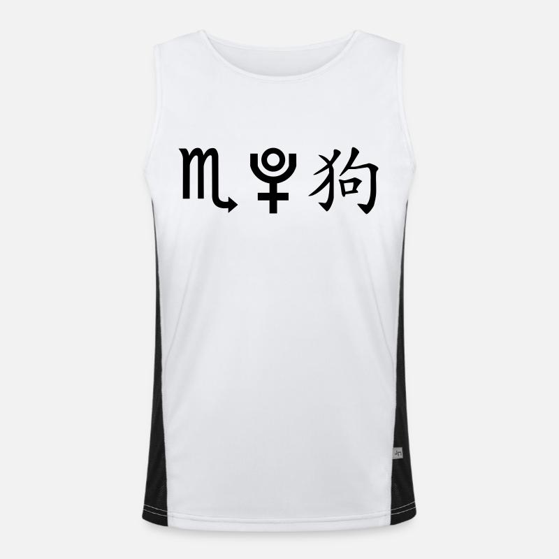 Scorpio Pluto Dog Men's Functional Contrast Tank Top 