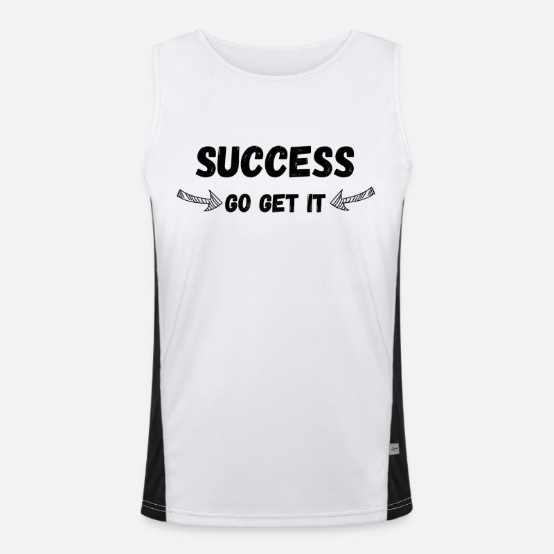 Success - Motivation Men's Functional Contrast Tank Top 