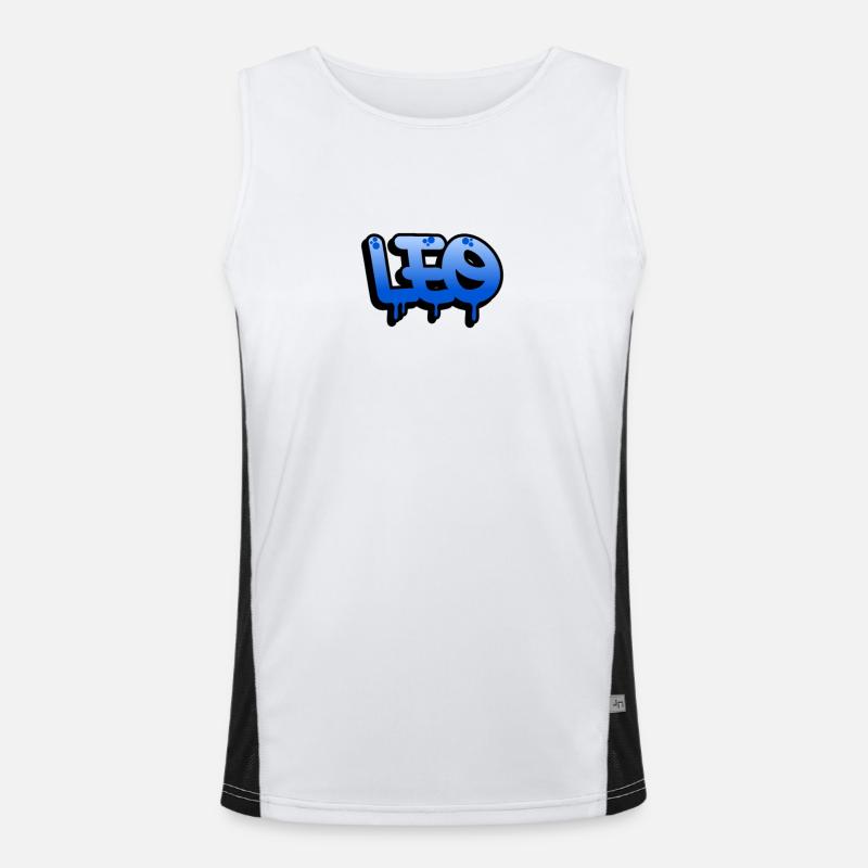 Graffiti name Leo Men's Functional Contrast Tank Top 