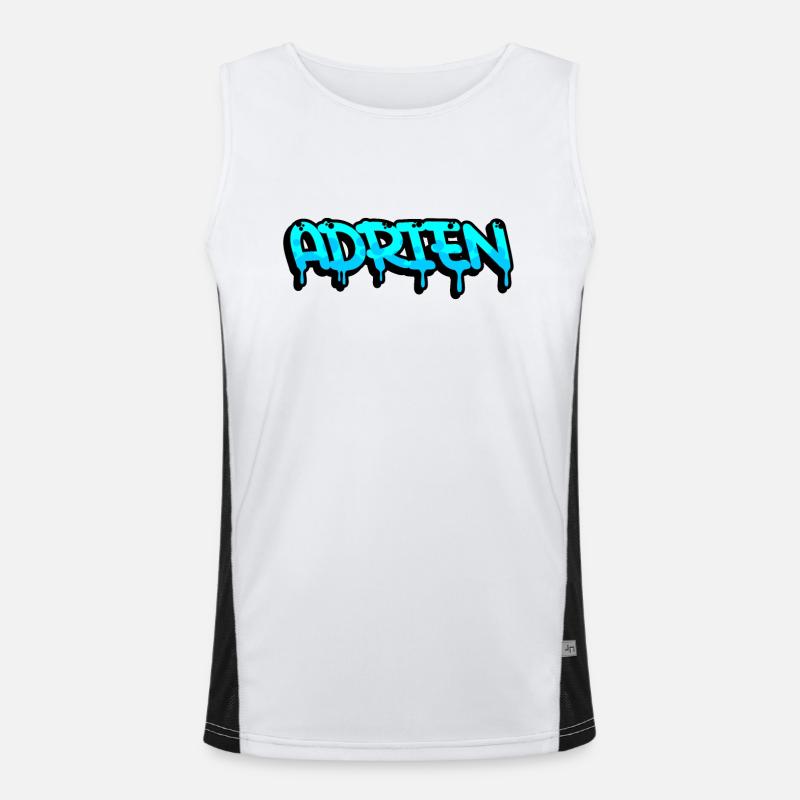 Graffiti first name Adrien Men's Functional Contrast Tank Top 