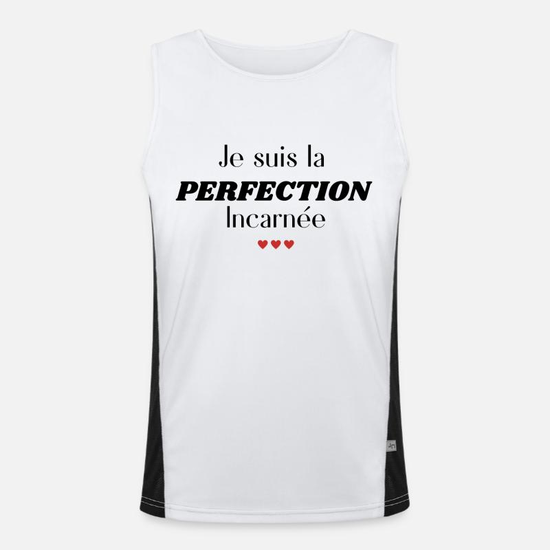 I am perfection incarnate Men's Functional Contrast Tank Top 
