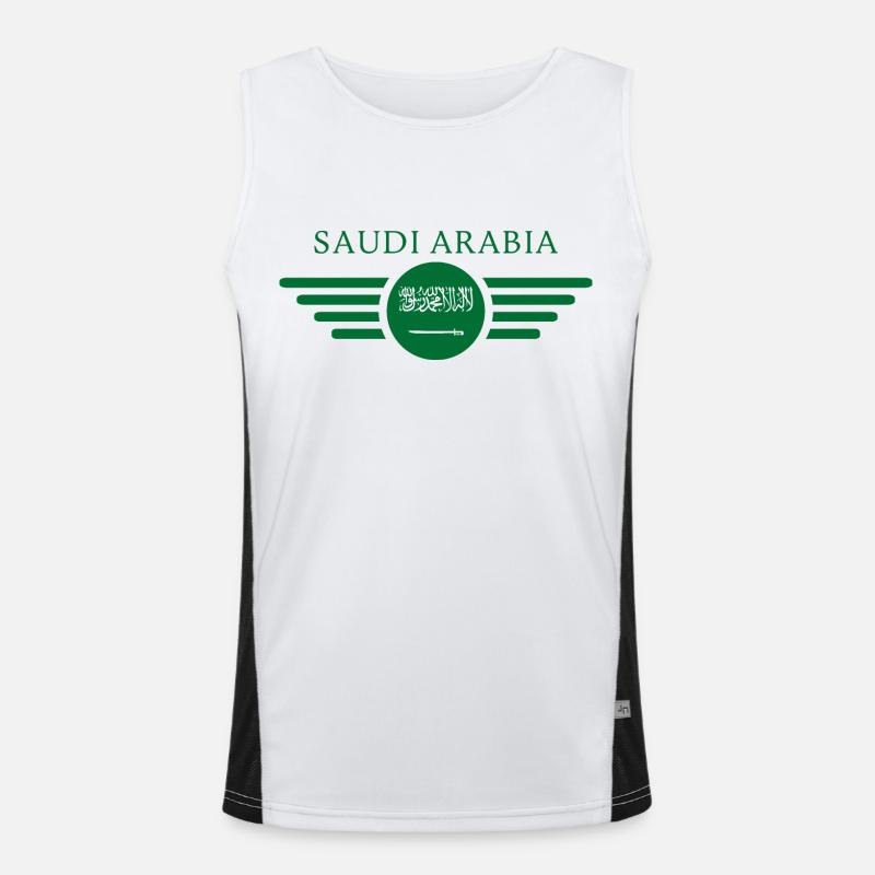 Saudi Arabia Desert Magic Style Design T-Shirt Men's Functional Contrast Tank Top 