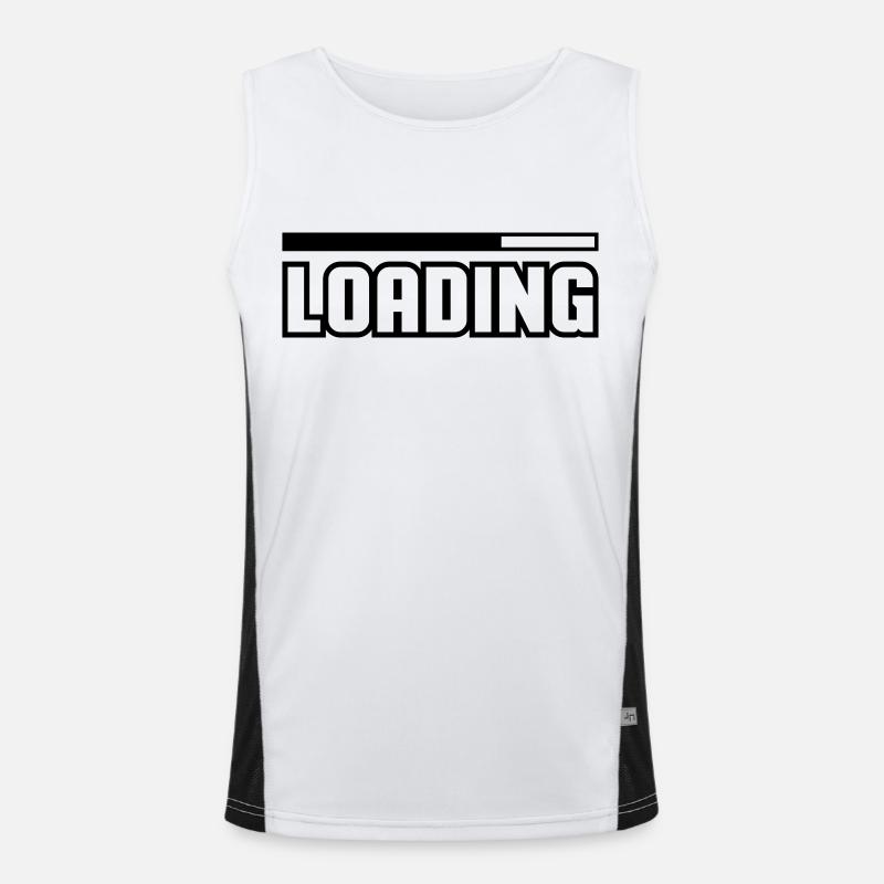 Loading - Men's Functional Contrast Tank Top  - white/black