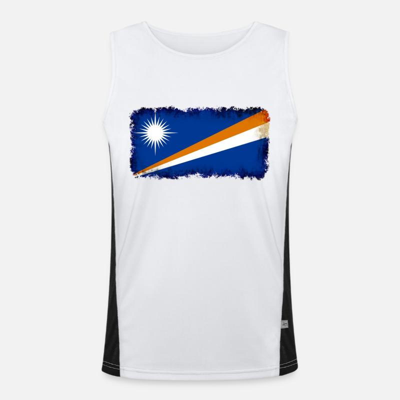 Marshall Islands Men's Functional Contrast Tank Top 