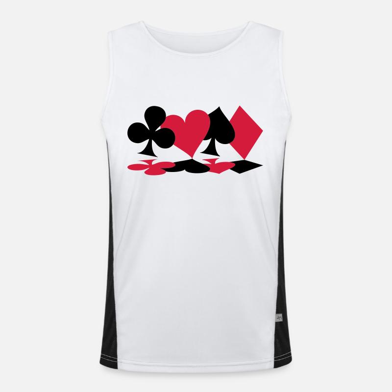 Karten Funktionelles Kontrast-Tank Top für Männer 