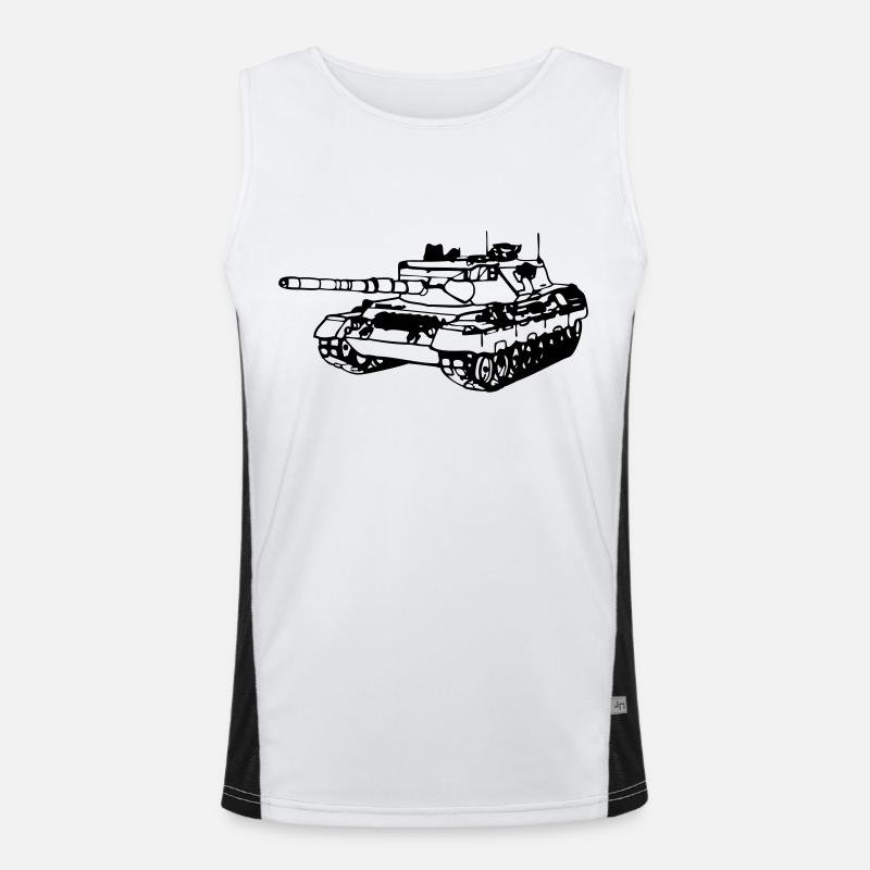 Panzer Leopard 1 Funktionelles Kontrast-Tank Top für Männer 