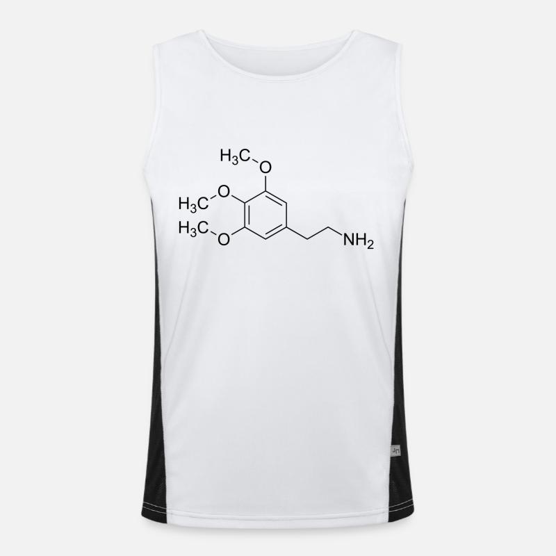 Mescaline mescaline structural formula Men's Functional Contrast Tank Top 