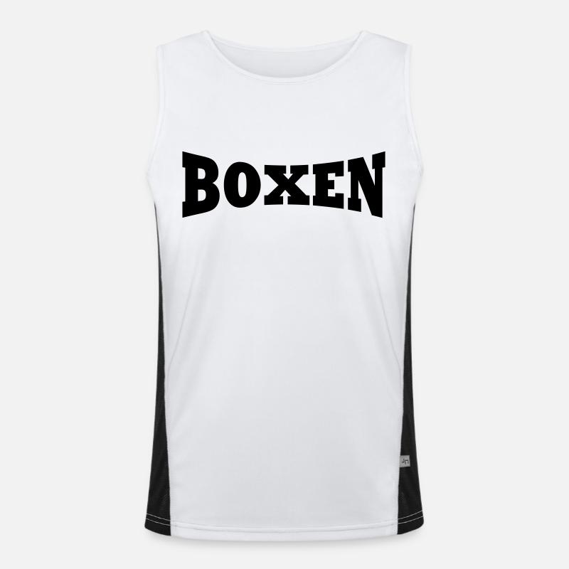 Boxing logo Men's Functional Contrast Tank Top 