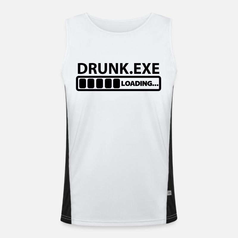 drunk exe loading Funktionelles Kontrast-Tank Top für Männer 