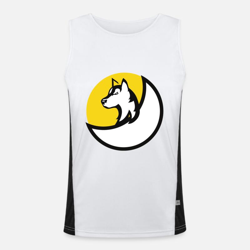 German shepherd dog Men's Functional Contrast Tank Top 