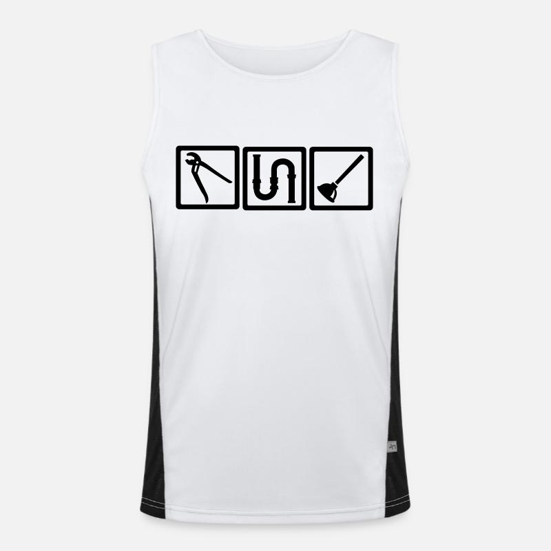 Klempner Funktionelles Kontrast-Tank Top für Männer 