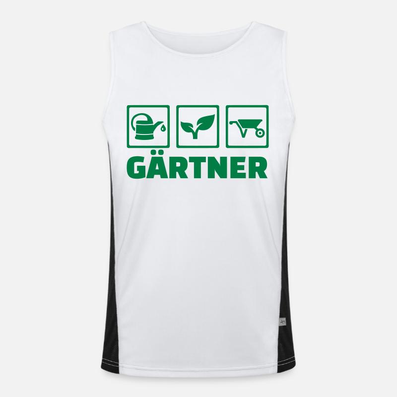 Gärtner Funktionelles Kontrast-Tank Top für Männer 
