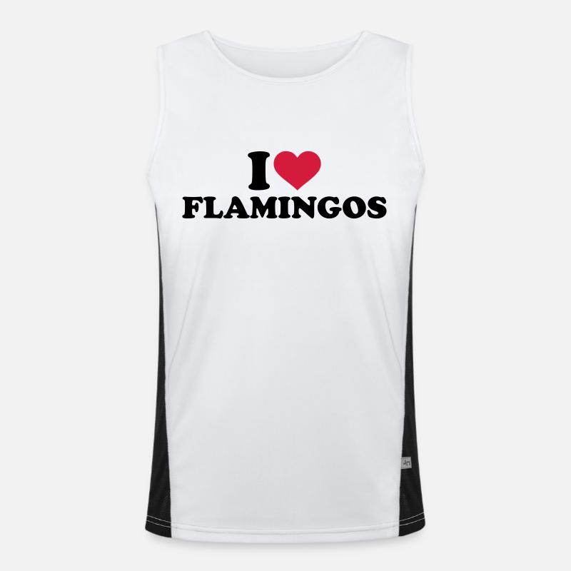 Flamingo Funktionelles Kontrast-Tank Top für Männer 