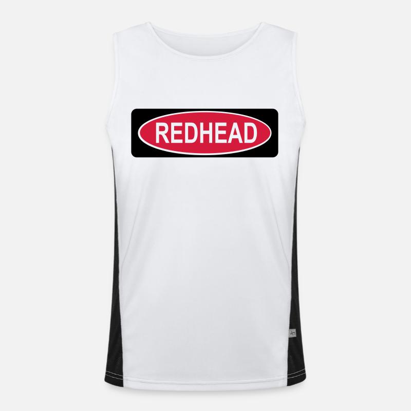 Rothaarig Funktionelles Kontrast-Tank Top für Männer 