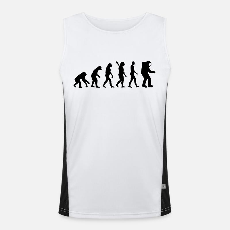 Evolution Astronaut - Men's Functional Contrast Tank Top  - white/black