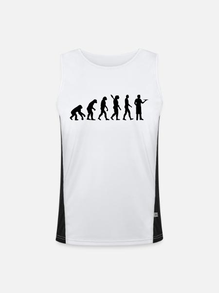 Evolution Garçon - Débardeur respirant contrasté Homme  - blanc/noir