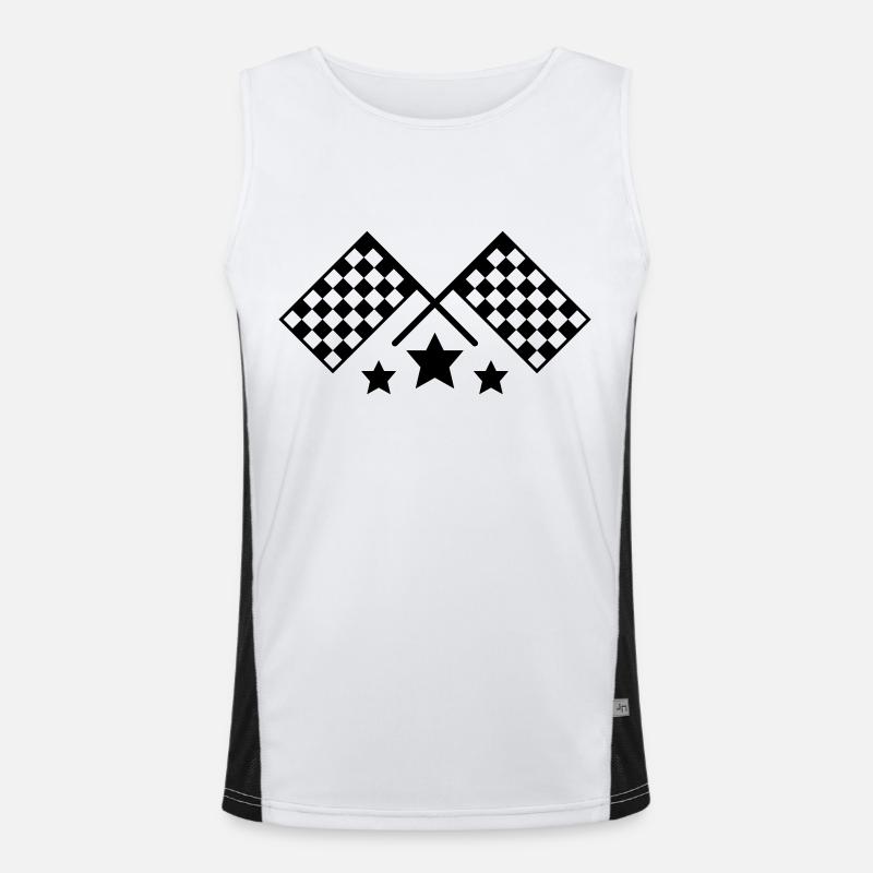 race flags Men's Functional Contrast Tank Top 