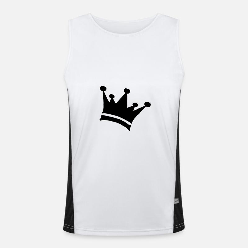 Crown gift King gift idea Queen crown krona Men's Functional Contrast Tank Top 