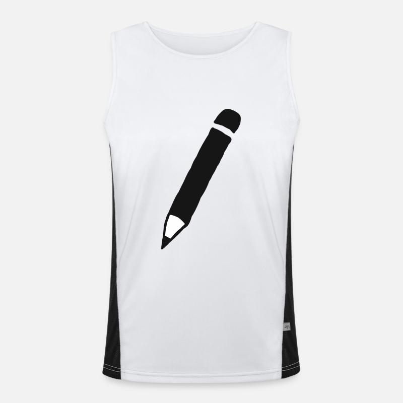 Stift Kunst Schule Bleistift Stifte malen Geschenk Funktionelles Kontrast-Tank Top für Männer 