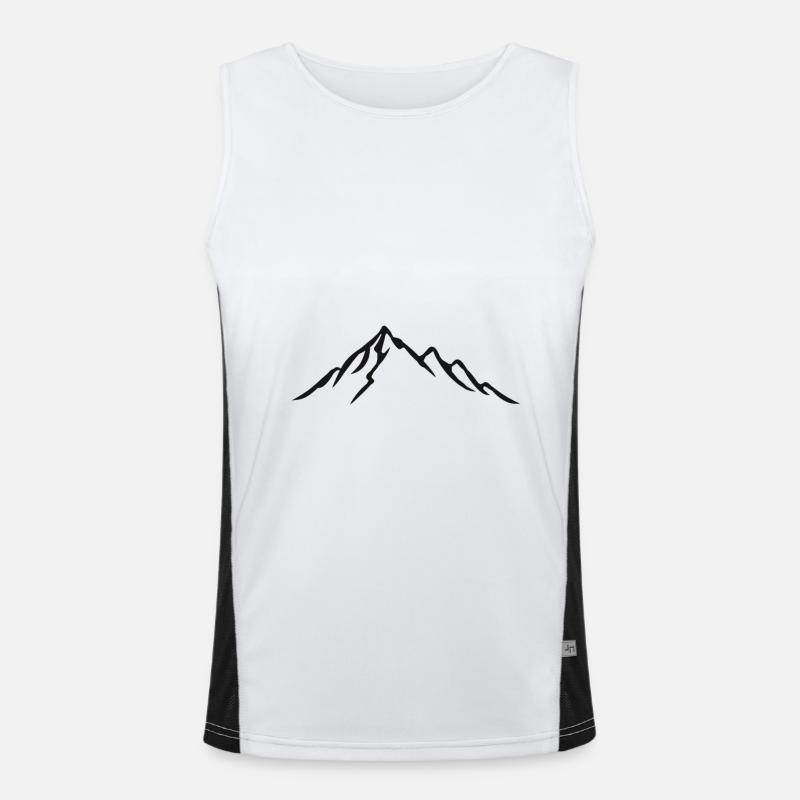 Berge Klettern Bergsteiger Berg Wanderer Geschenk Funktionelles Kontrast-Tank Top für Männer 