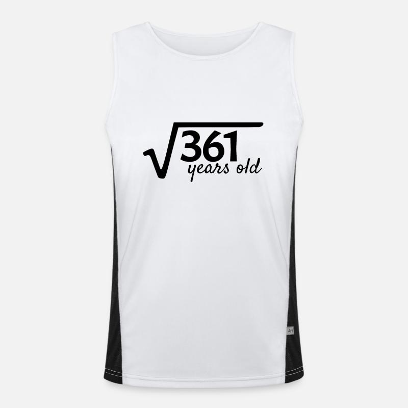 19th birthday - 19 years old root math Men's Functional Contrast Tank Top 
